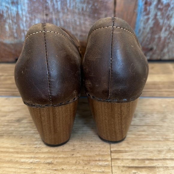 Dansko Rikki Women’s Brown Leather Heeled Clog Size 38 - Picture 8 of 11